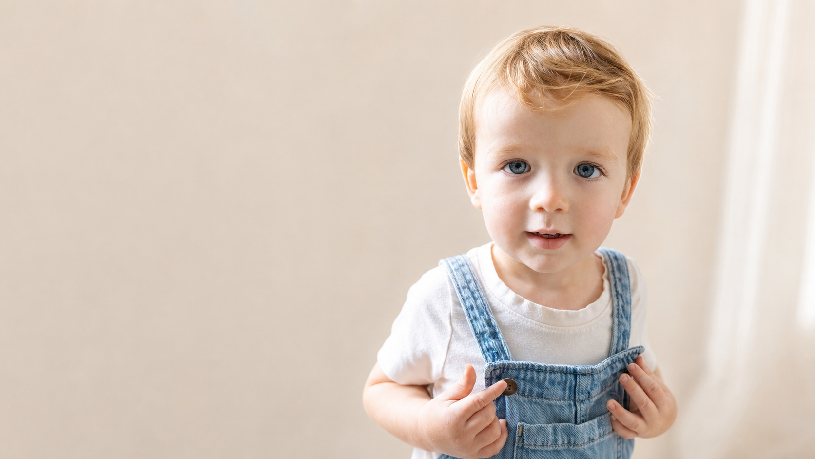 Grayson Henry, toddler model and child actor, in an editorial portrait